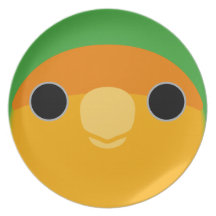Peach-faced Lovebird (Orange-faced) Dinner Plate