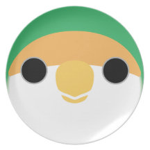 Peach-faced Lovebird (Seagreen) Plates