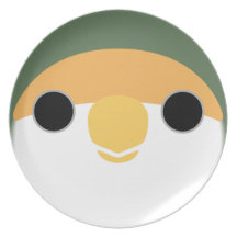 Peach-faced Lovebird (Slate) Dinner Plates