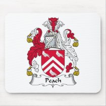 Peach Family Crest mousepads by coatsofarms Peach Family Crest mousepads