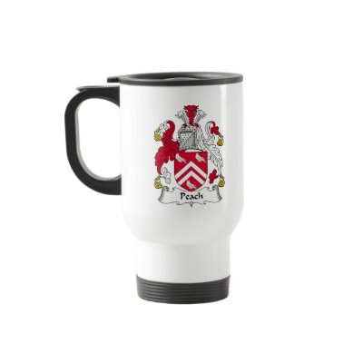 Peach Family Crest Coffee Mug by coatsofarms