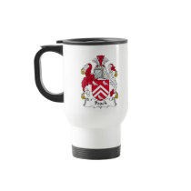 Peach Family Crest mugs by coatsofarms Peach Family Crest mugs