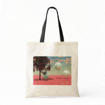 Peach Fantasy – Teal and Apricot Retreat Canvas Bag