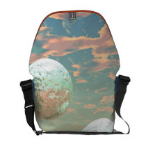 Peach Fantasy – Teal and Apricot Retreat Messenger Bags