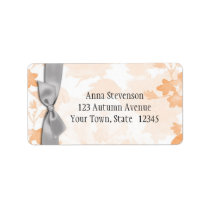 Peach Floral, Gray Bow Label