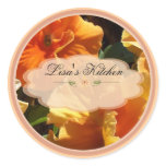 peach floral spice jar labels sticker
