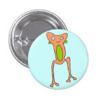 Peach Frog Button