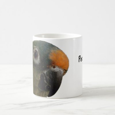 Peach Front Conure Mug by MenagerieMayhem