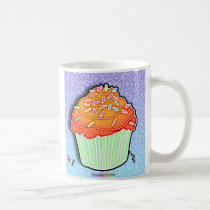 Peach Frosted CUPCAKE CUP, TRAVEL MUG, STEIN mugs