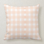Peach Gingham Pillow pillows