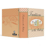 Peach gingham retro kitchen recipe cookbook binder
