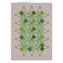 Peach Green Baubles Card by amjasu Peach Green Baubles Card
