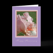 Peach Iris Anniversary Card by jereeb Peach Iris Anniversary Card