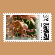 Peach Lilies postage