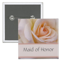 Peach Maid of Honor Wedding PIn