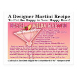 Peach Melba Martini Recipe Postcard