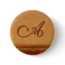 Peach monogram - customize your own buttons