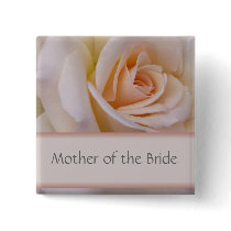 Peach Mother of the bride Wedding PIn buttons