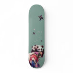 Peach Ninja Pandas Skateboard