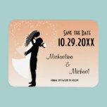 Peach Ombre Save The Date Party Favor Magnet magnets