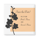 square_magnet - Peach Orchid Save the Date Magnet