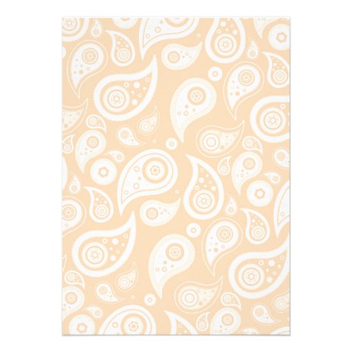 Peach Paisley Wedding Invitations