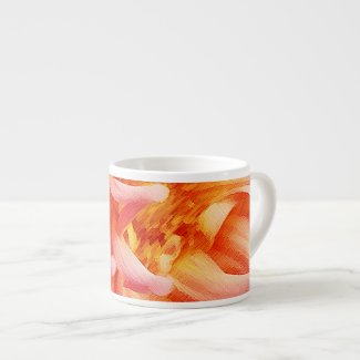 Peach Petals of a Dahlia Espresso Mug