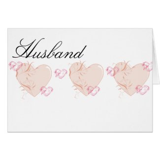 Peach & Pink Hearts card