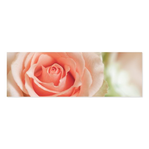 Peach Pink Rose Background Customized Business Card Templates