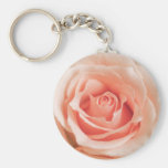 Peach Pink Rose Background Customized Template Keychains