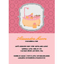 Peach & Pink Tub Baby Shower Invitation invitation