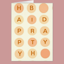 Peach Polka Dots cards