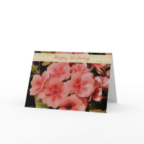 Peach Primrose Flower Photography Birthday Card