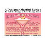 Peach Raspberry Parfait Martini Recipe Postcard