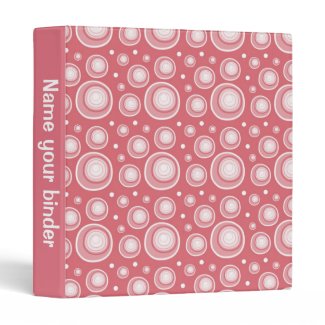 Peach Retro Dots 2 inch Designer Binder