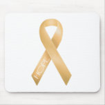 Peach Ribbon Mouse Pads