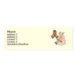 peach ribbon pig, Name, Address 1, Address 2, C... Business Cards