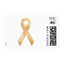 Peach Ribbon postage