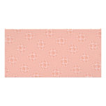 Peach Rose Background Customized Photo Card