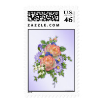 Peach Rose Bouquet postage