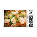Peach Rose Bouquet postage