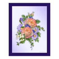 Peach Rose Bouquet posters by Spice Peach Rose Bouquet posters