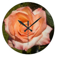 Peach Rose Clock