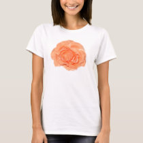 Peach Rose Flower Babydoll T-Shirt