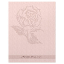 Peach Rose Ladies Personal Stationery letterhead by mariannegilliand Peach Rose Ladies Personal Stationery letterhead