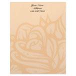 Peach Rose Personalized Letterhead