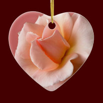 Peach Rose Ornament Personalized Rose Decorations ornaments