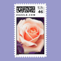 Peach Rose Postage stamps