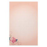 Peach Rose Stationary Stationery Paper