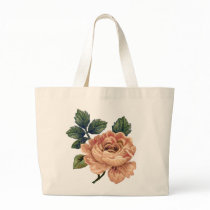 Peach Rose - Vintage Makeover. Canvas Bags